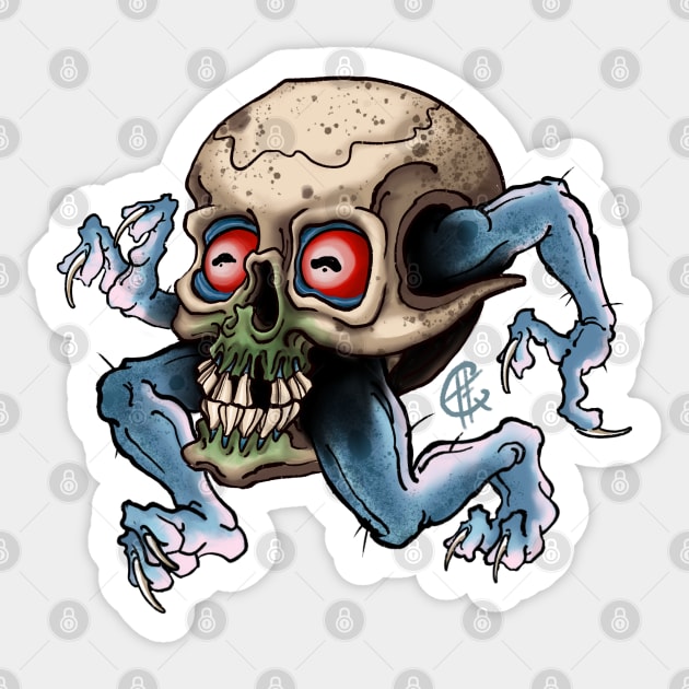 Skull Yokai Sticker by Hori Chou Tattoo